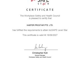 KAEFER Singapore BizSafe STAR Certification